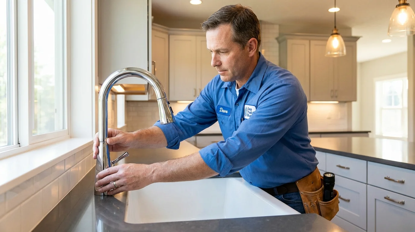 Kitchen faucet installation by Johns Plumbing LLC in Sag Harbor
